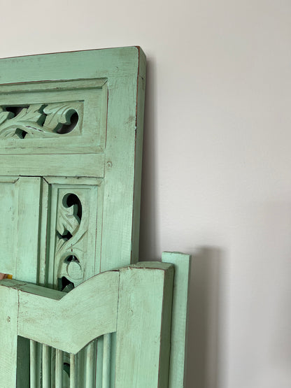 Beautiful Indonesian Carved Shutter Mirror