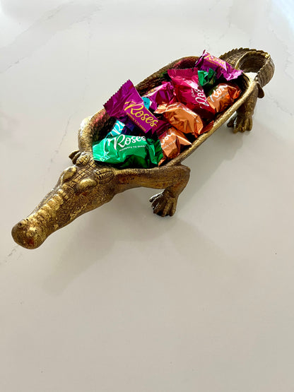 Gold Crocodile Tray