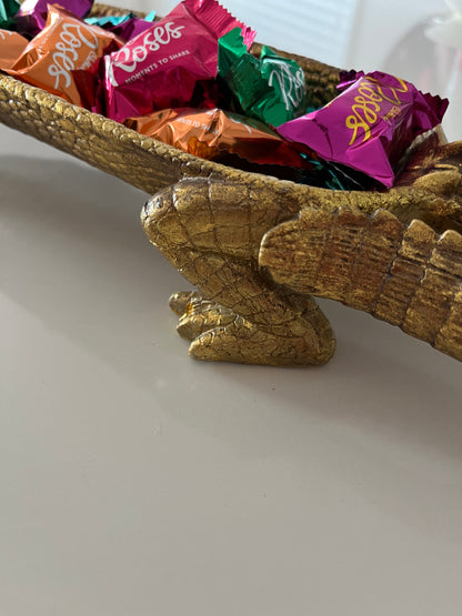 Gold Crocodile Tray