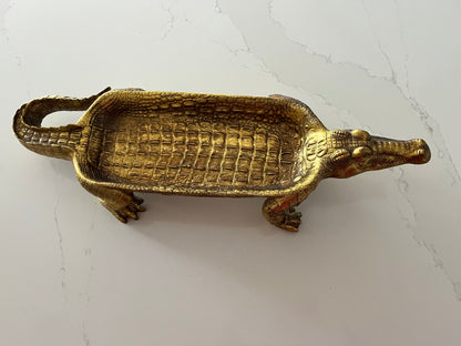 Gold Crocodile Tray