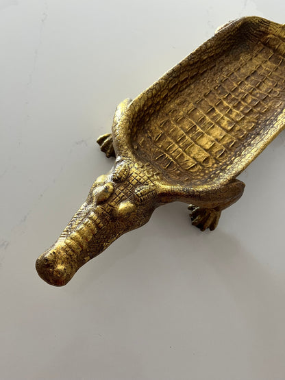 Gold Crocodile Tray