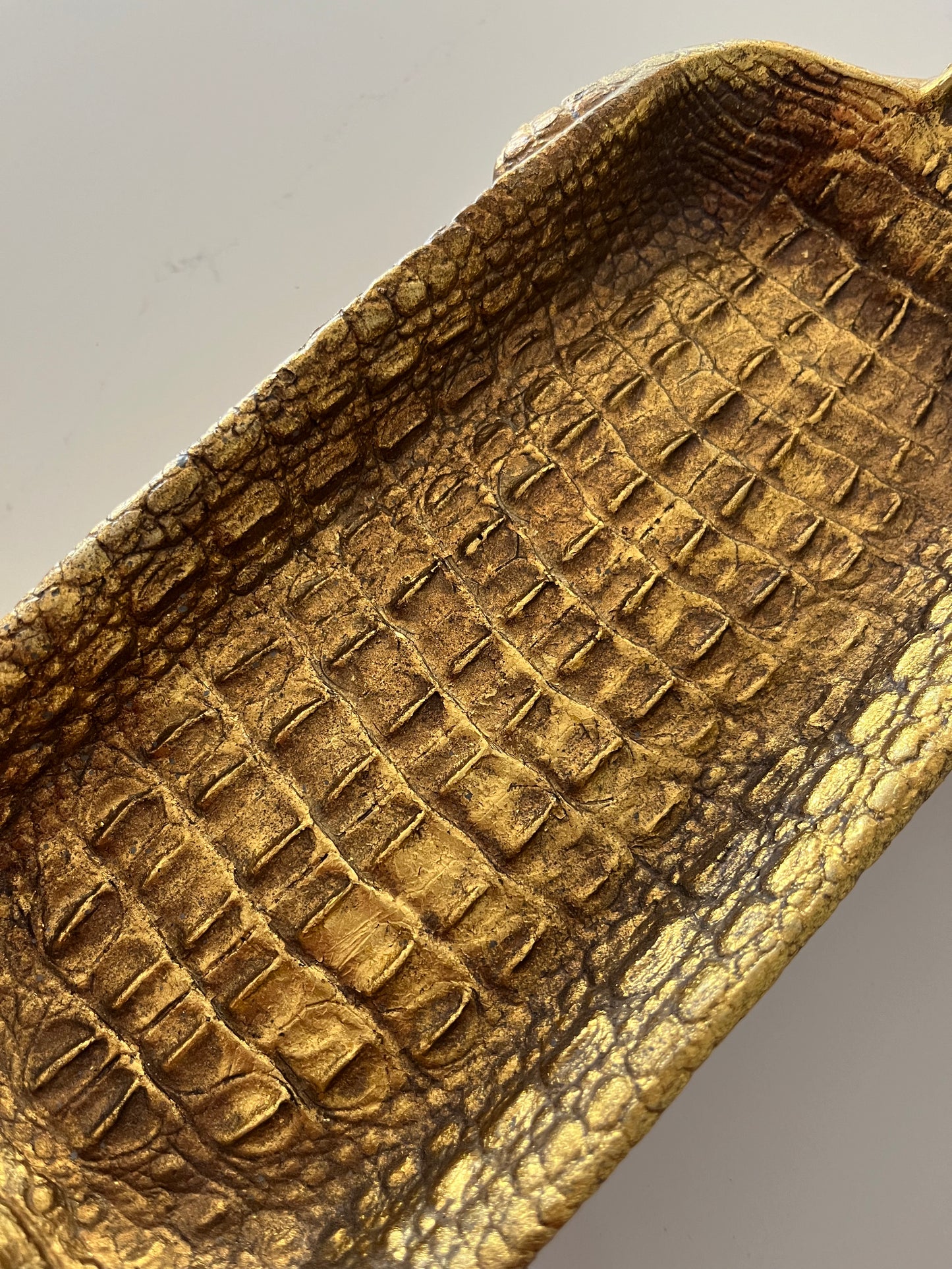 Gold Crocodile Tray