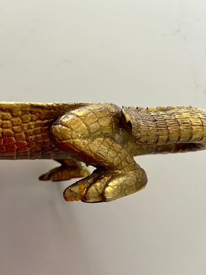 Gold Crocodile Tray