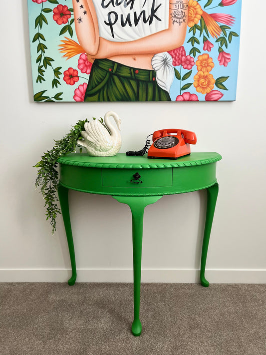 Gorgeous Green Hall Table