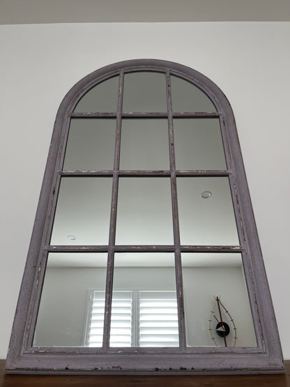 Beautiful Large Vintage Wooden Arch Mirror