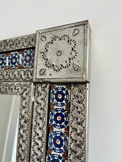 Gorgeous Mexican Tin & Tiled Mirror