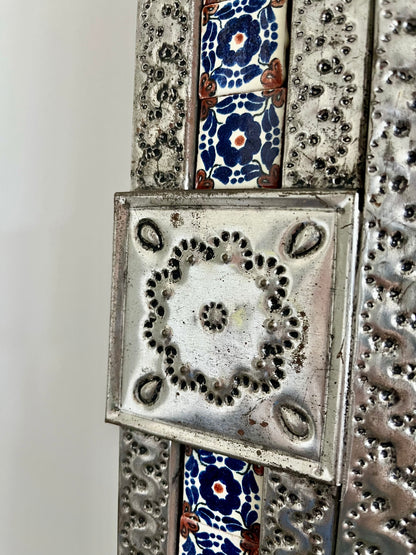 Gorgeous Mexican Tin & Tiled Mirror