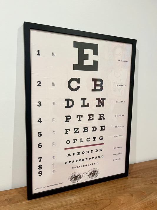 Stylish Framed Eye Chart