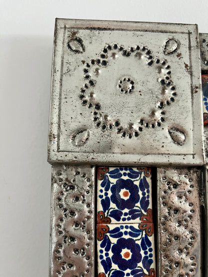 Gorgeous Mexican Tin & Tiled Mirror