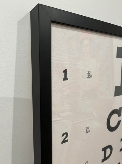Stylish Framed Eye Chart