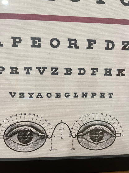 Stylish Framed Eye Chart