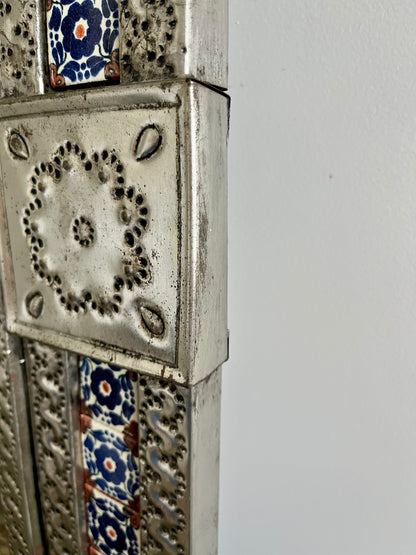 Gorgeous Mexican Tin & Tiled Mirror