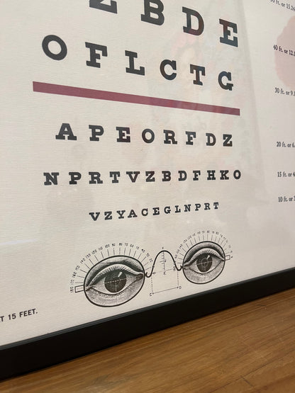 Stylish Framed Eye Chart