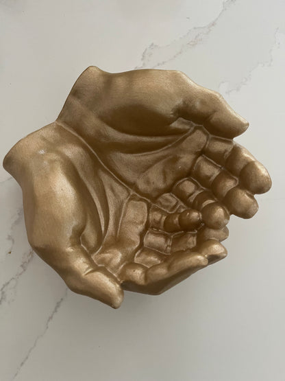 Small Gold Hands Bowl