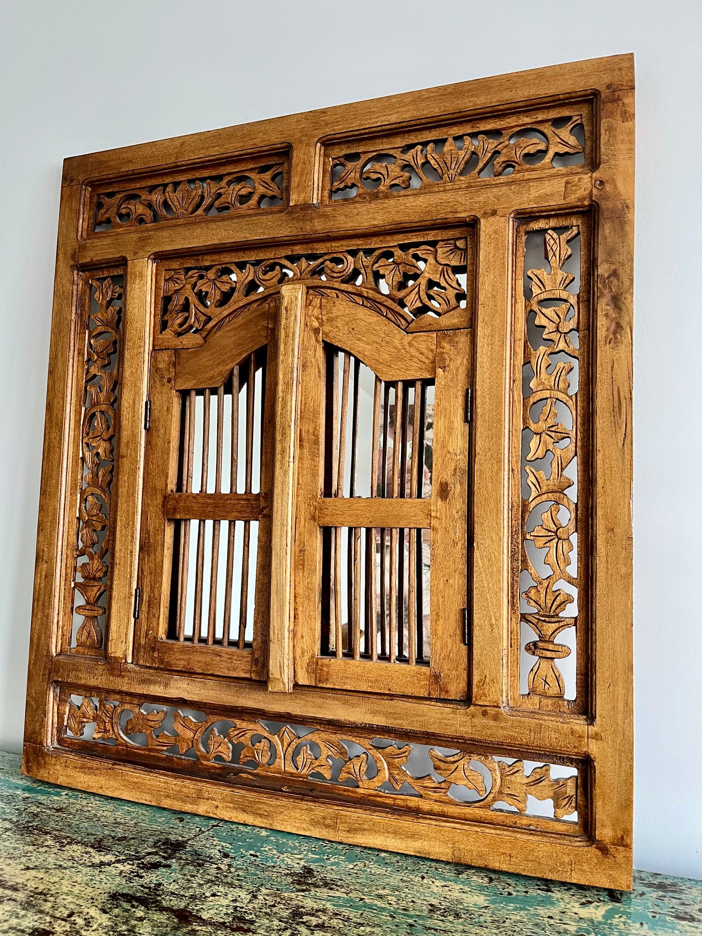 Beautiful Balinese Window Mirror