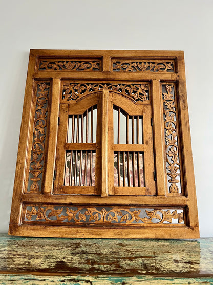 Beautiful Balinese Window Mirror