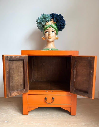 Beautiful Orange Oriental Cabinet