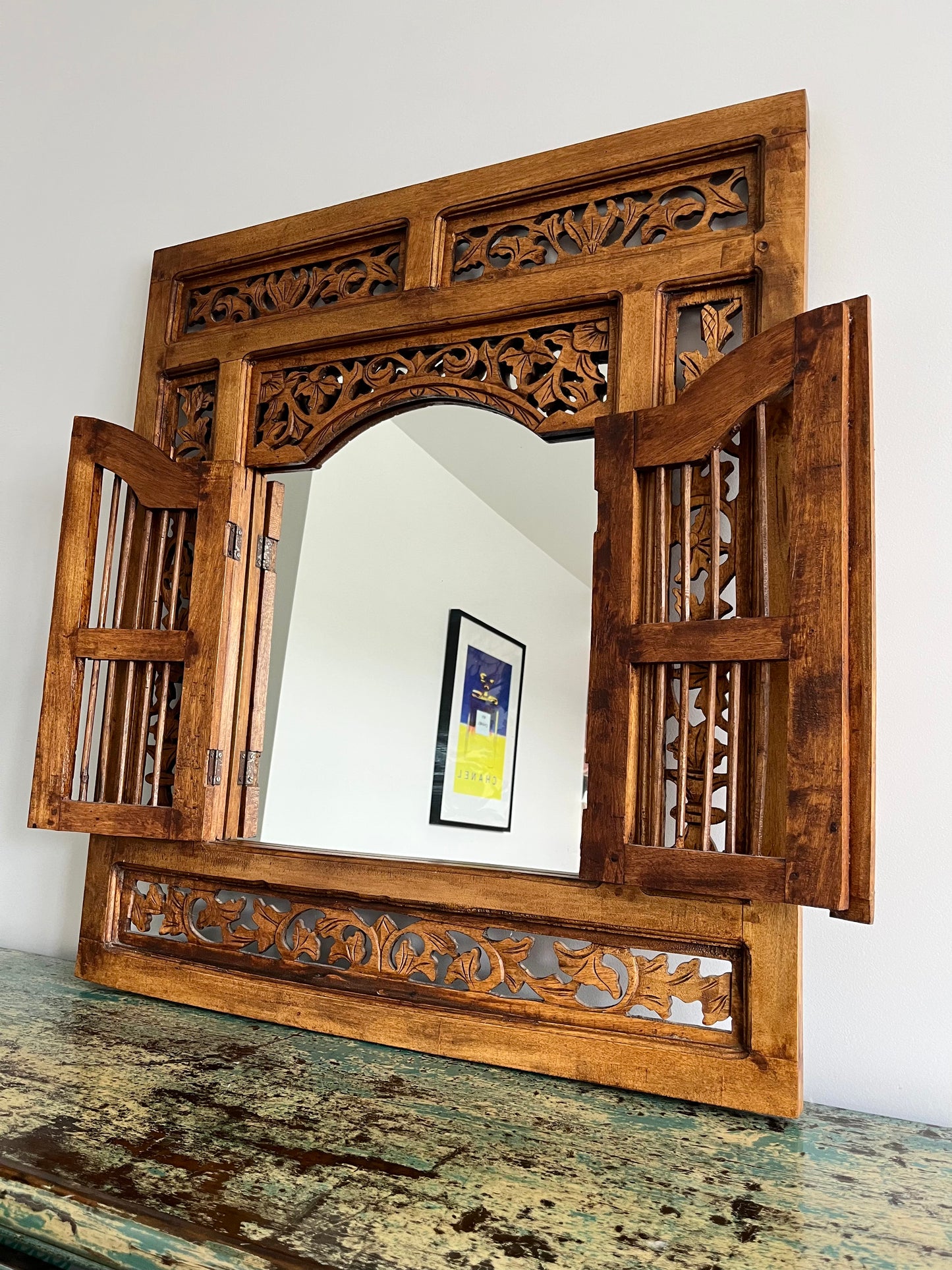 Beautiful Balinese Window Mirror