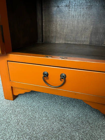Beautiful Orange Oriental Cabinet