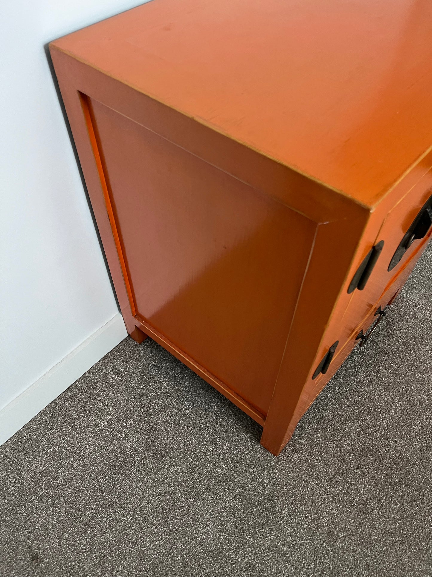 Beautiful Orange Oriental Cabinet