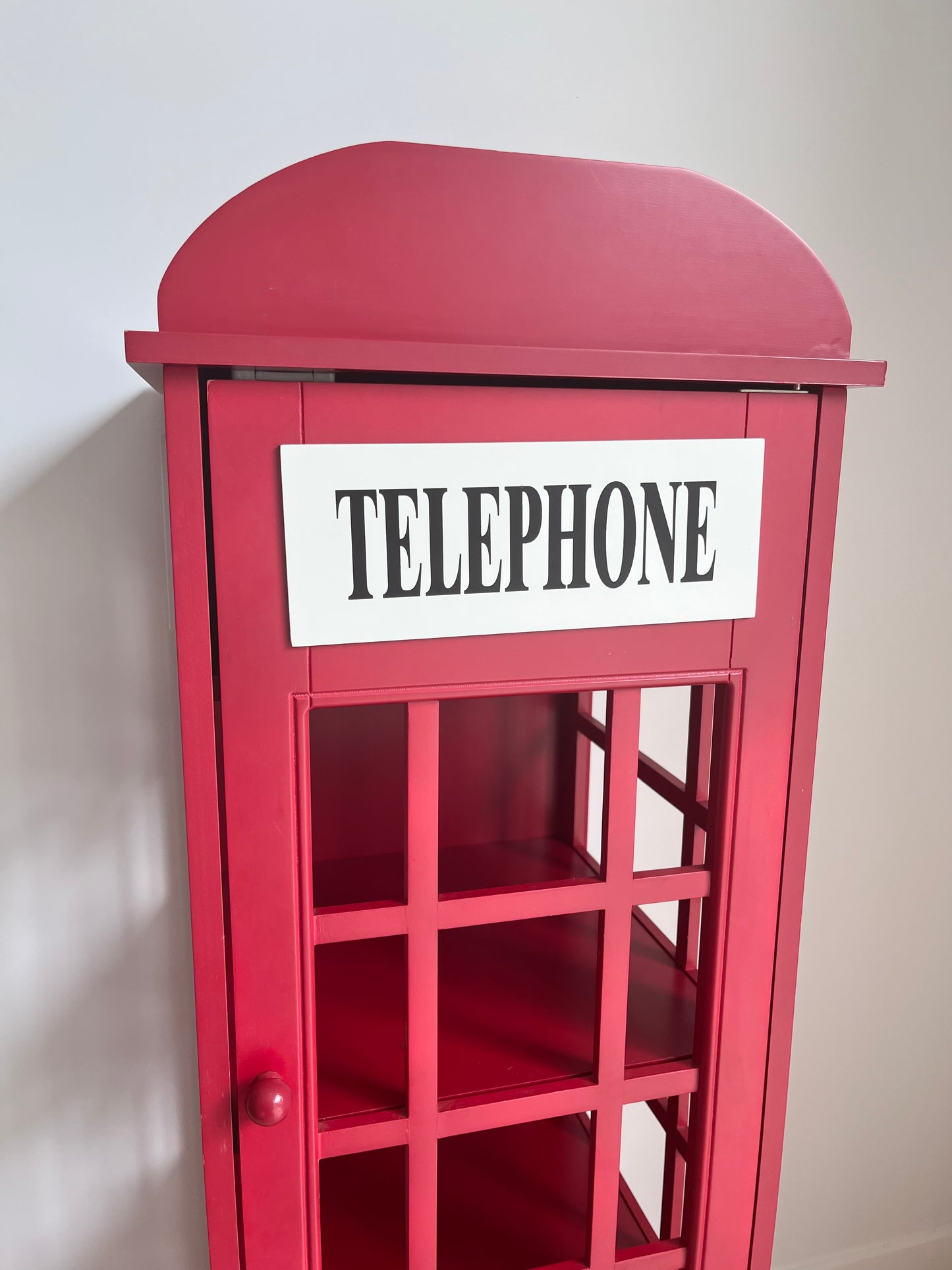 Retro Wooden Telephone Booth Cabinet
