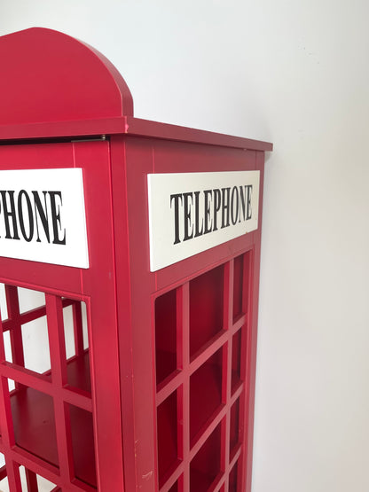 Retro Wooden Telephone Booth Cabinet