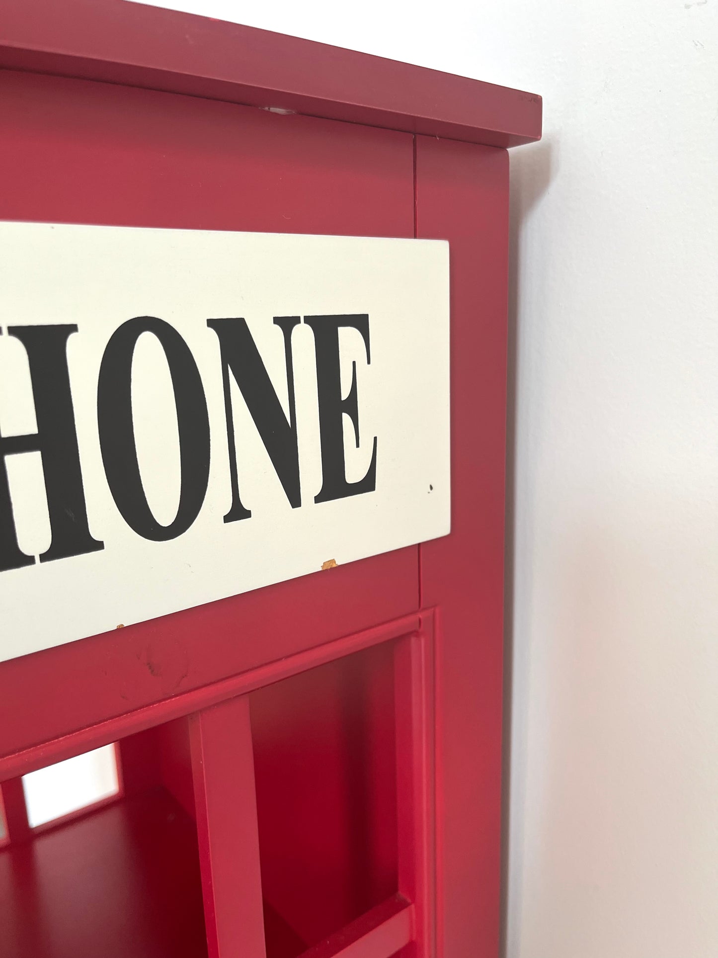 Retro Wooden Telephone Booth Cabinet
