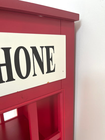 Retro Wooden Telephone Booth Cabinet