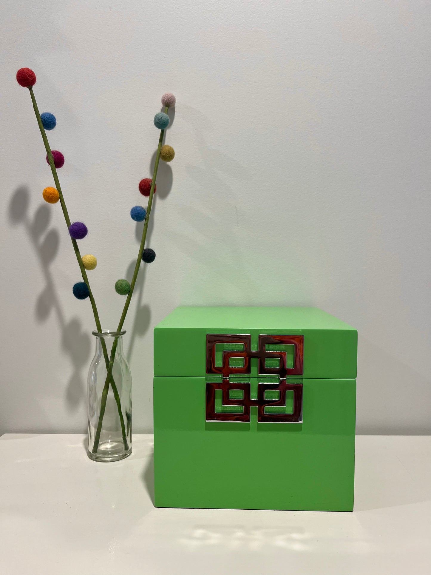 Lovely Green Lacquer Jewellery Box