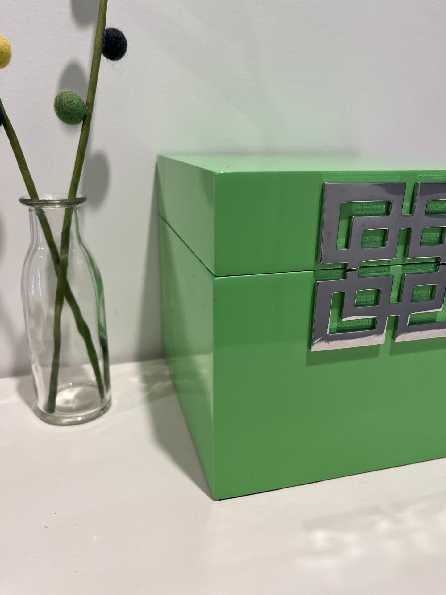 Lovely Green Lacquer Jewellery Box
