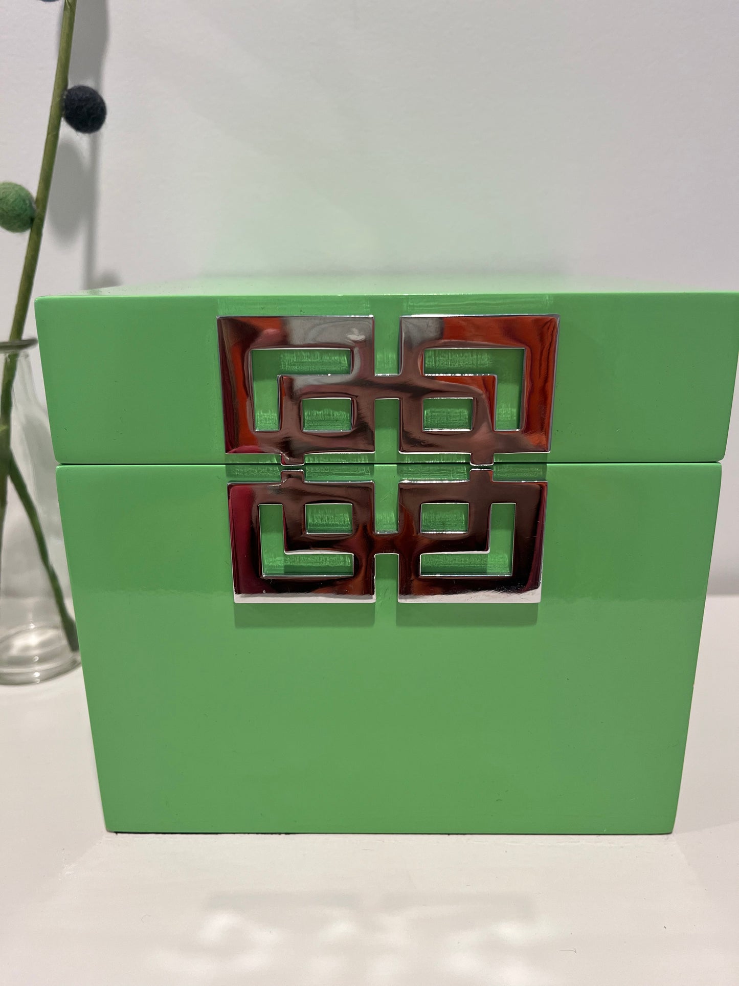 Lovely Green Lacquer Jewellery Box