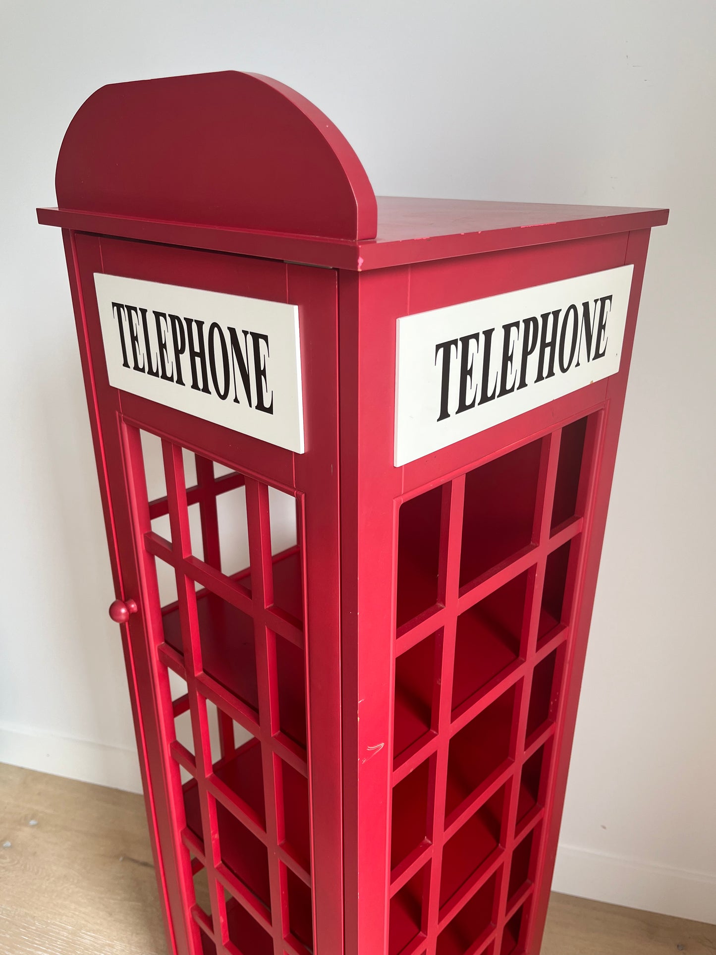 Retro Wooden Telephone Booth Cabinet