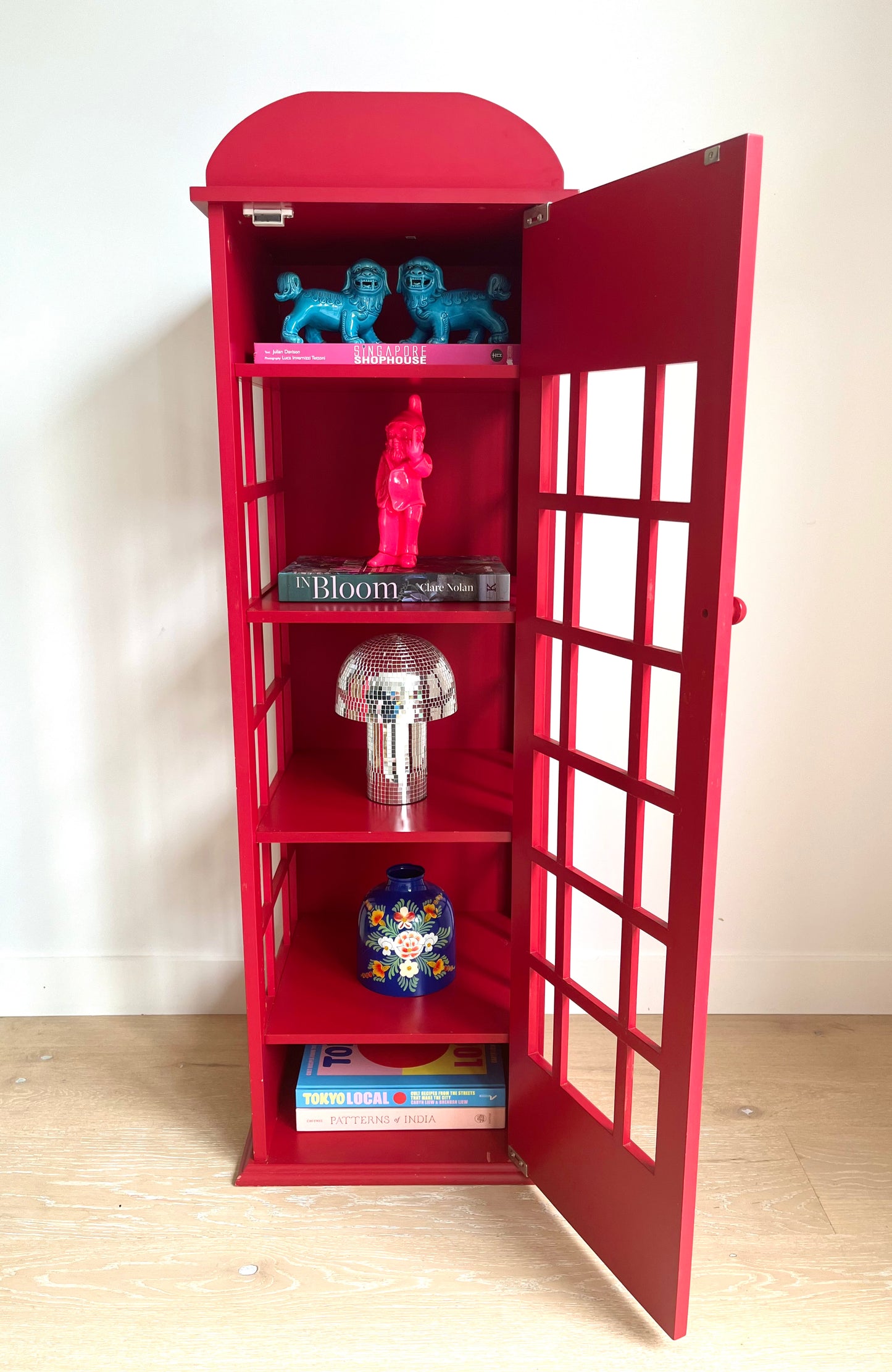 Retro Wooden Telephone Booth Cabinet
