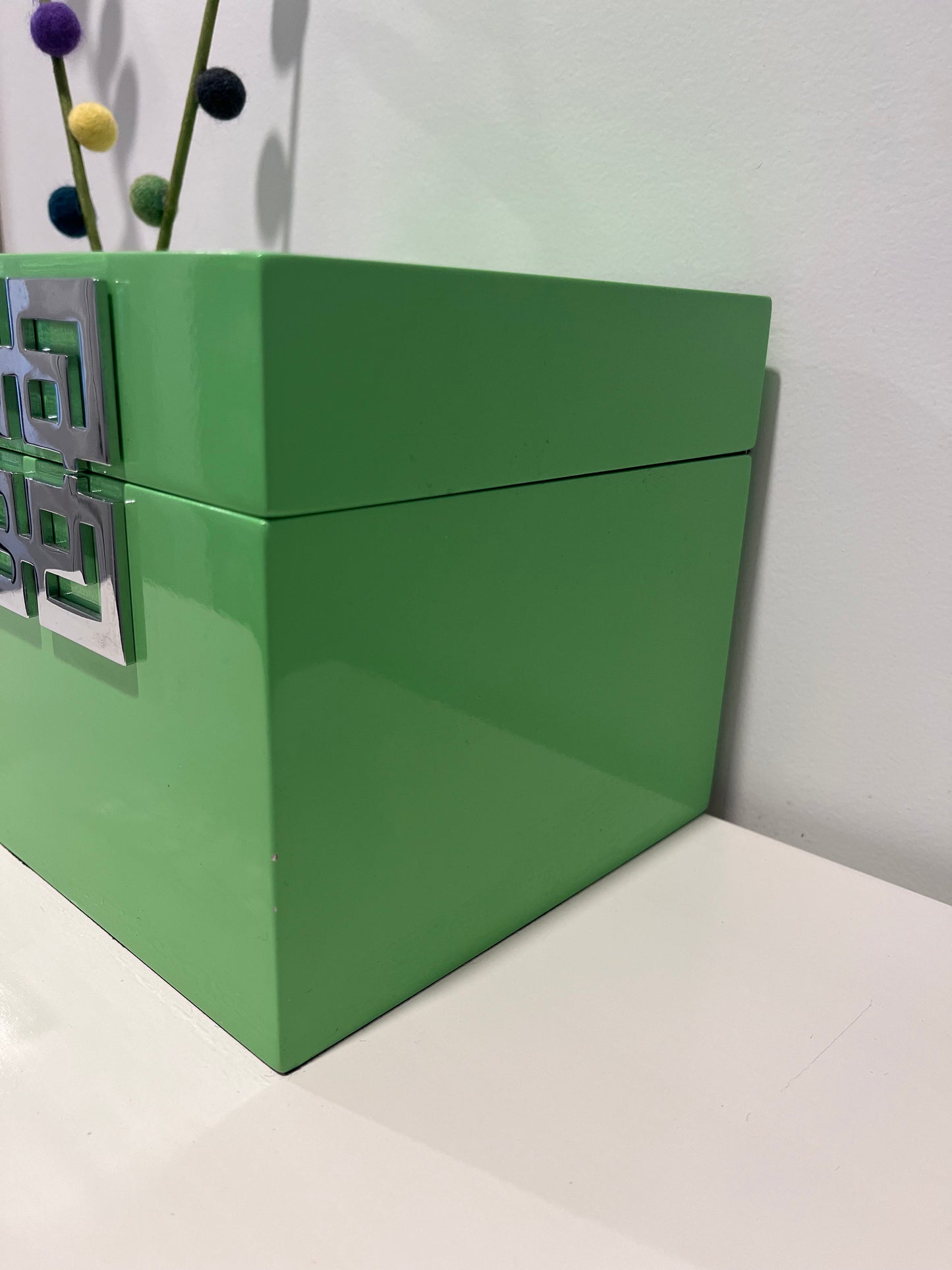 Lovely Green Lacquer Jewellery Box