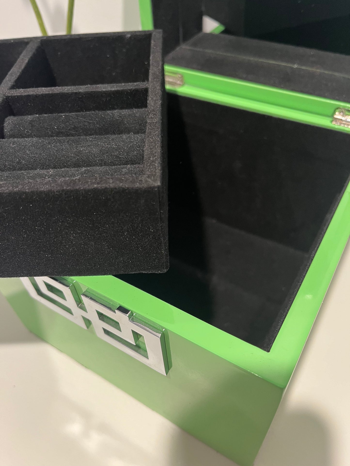 Lovely Green Lacquer Jewellery Box