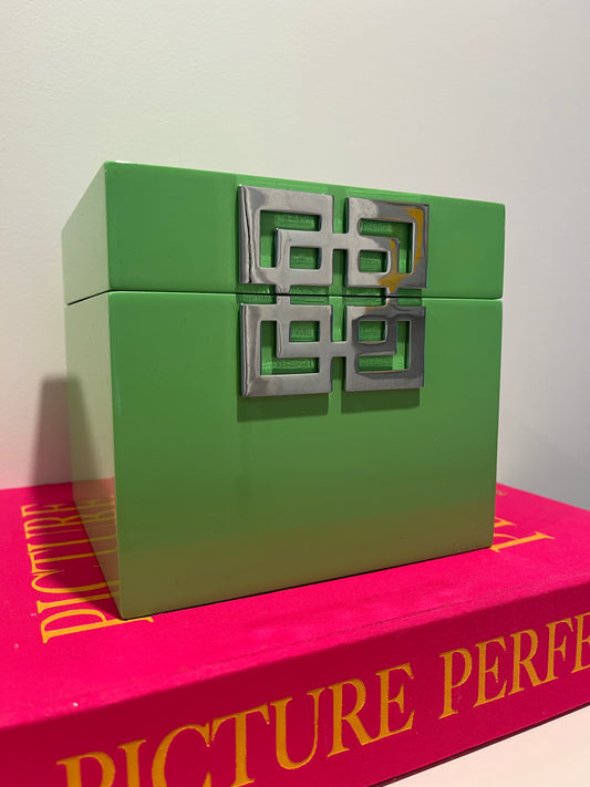 Lovely Green Lacquer Jewellery Box