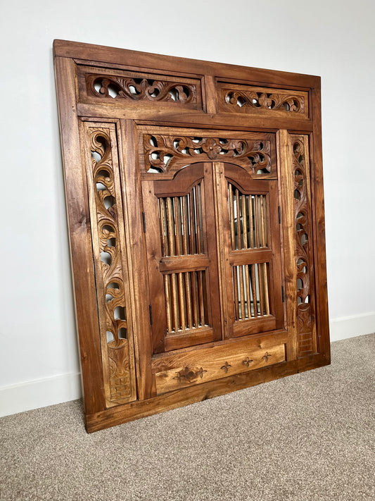 Lovely Balinese Window Wall Mirror