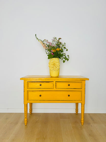 Beautiful Yellow Textured Flower Vase