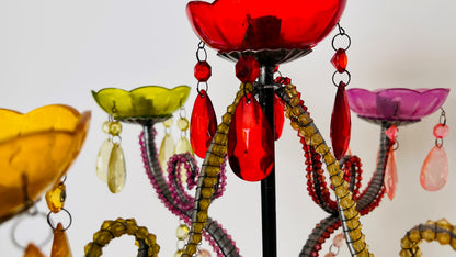 Colourful Candelebra Centrepiece
