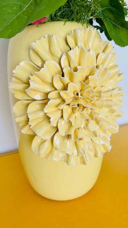 Beautiful Yellow Textured Flower Vase
