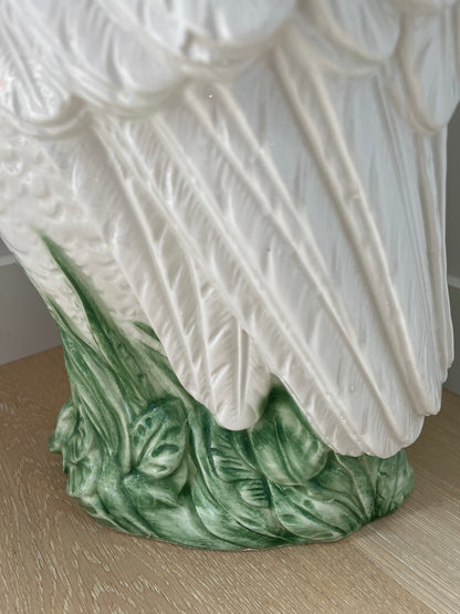 Stunning Italian Vintage Ceramic Swan Umbrella Stand/ Planter