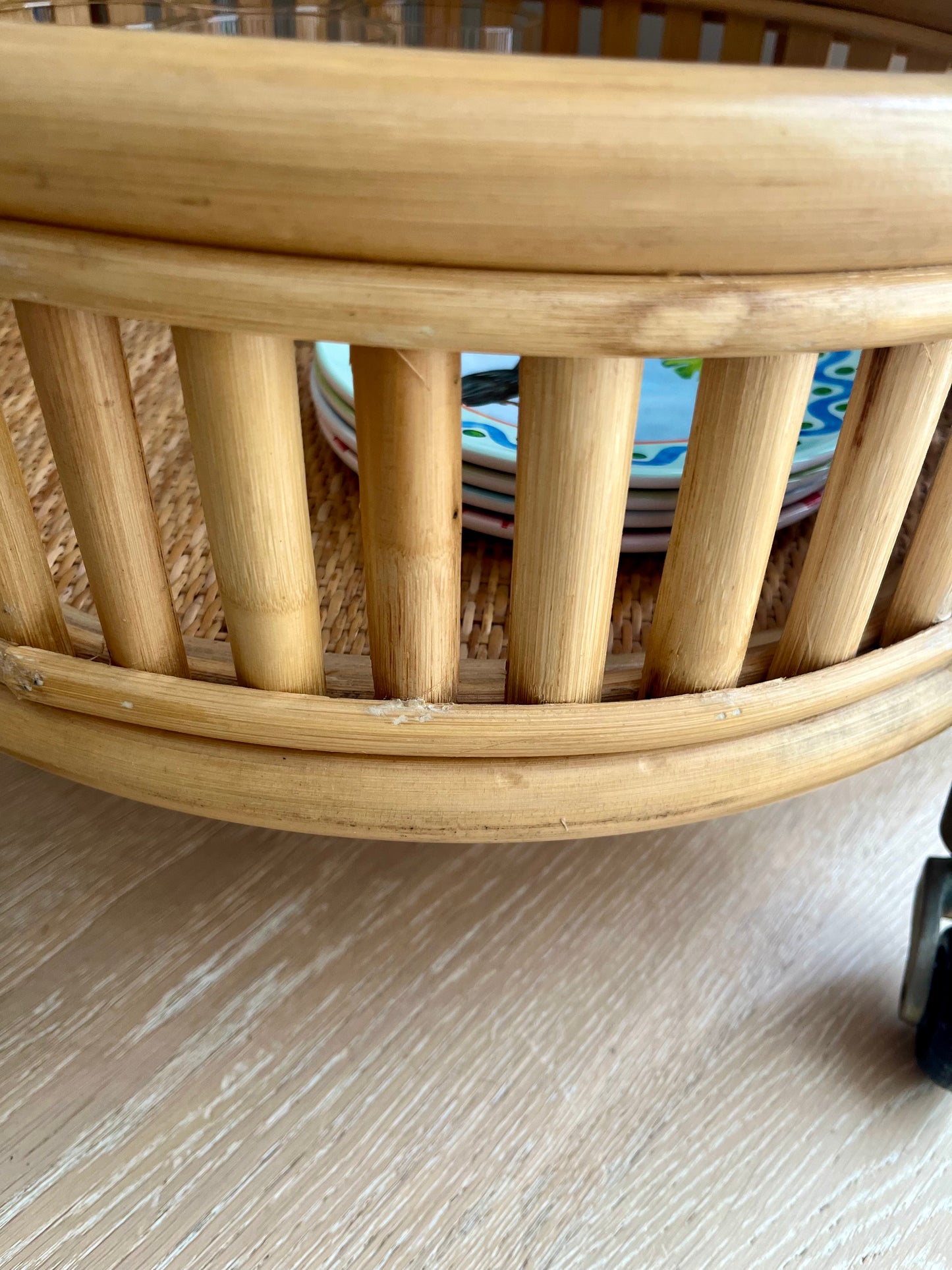 Chic Curated Cane Bar Cart