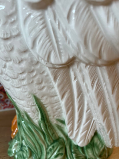 Stunning Italian Vintage Ceramic Swan Umbrella Stand/ Planter