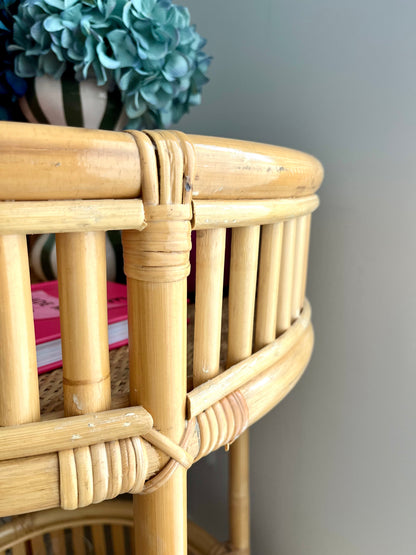 Chic Curated Cane Bar Cart