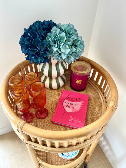 Chic Curated Cane Bar Cart