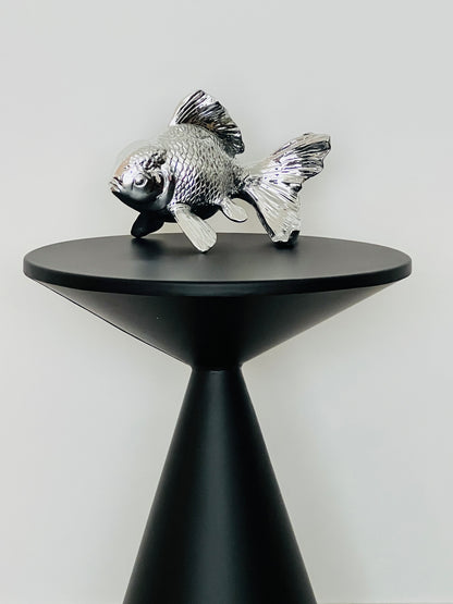 Elegant Silver Resin Fish Figurine