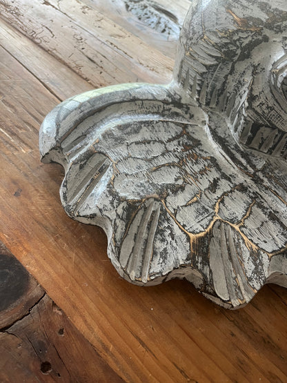 Wooden Elephant Head Decor