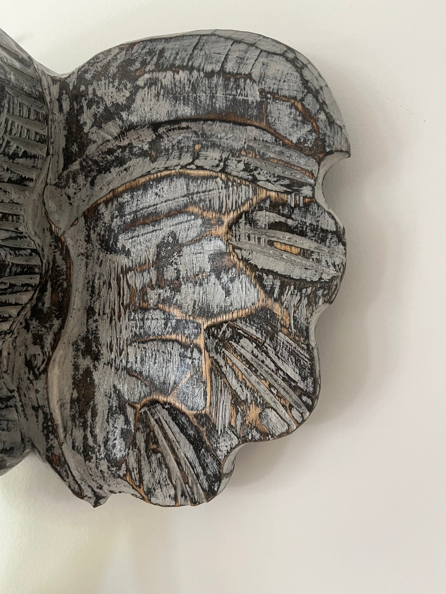 Wooden Elephant Head Decor