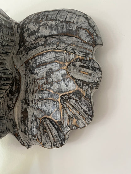 Wooden Elephant Head Decor