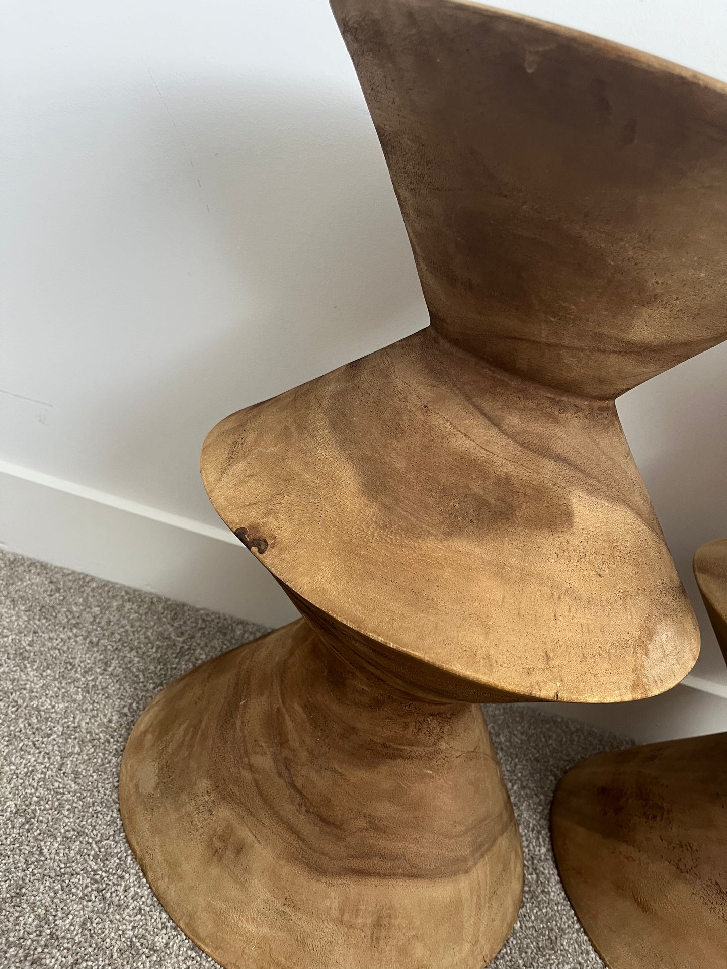 Beautiful Pair of Wooden Side Tables/ Stools
